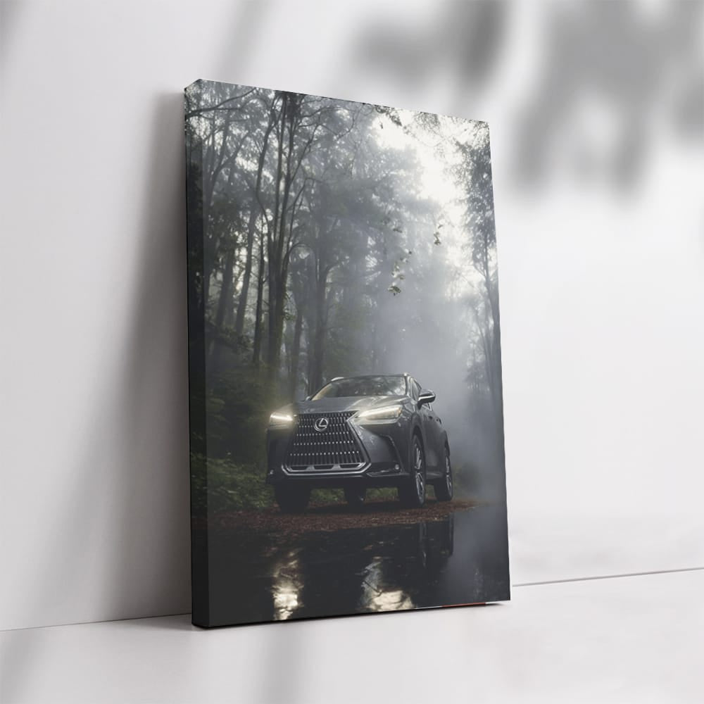 Lexus in Misty Woods - Elegance Meets Adventure