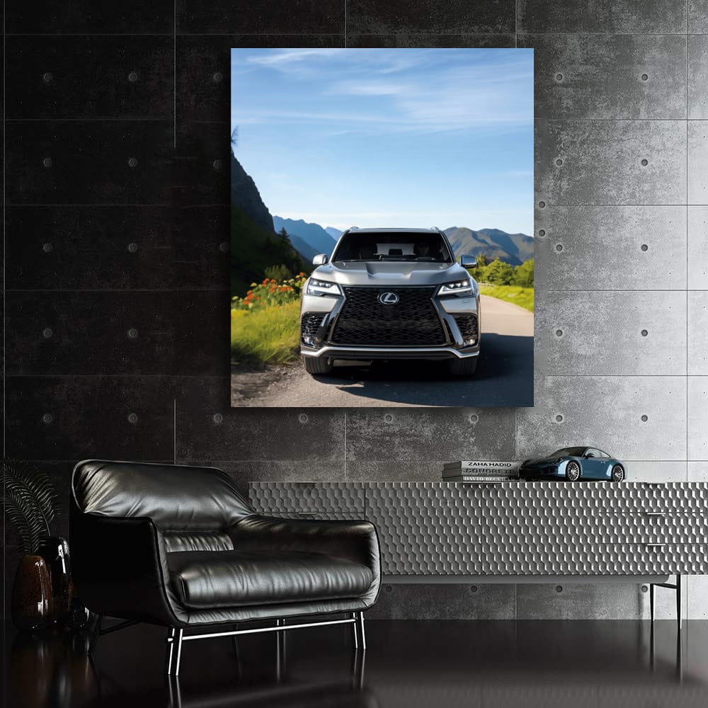 Sleek Grey Lexus Cruising Road - Luxury in Motion