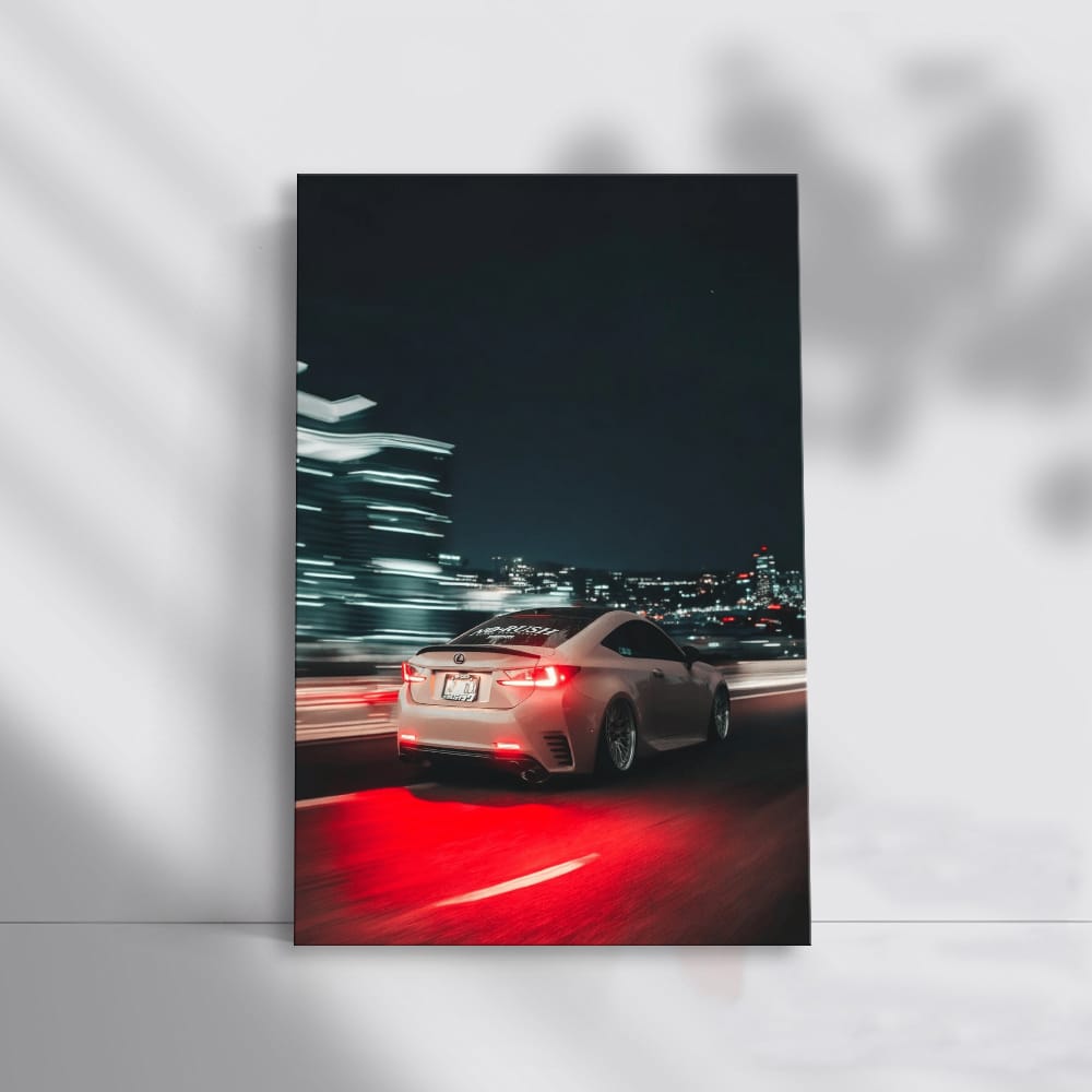 Nighttime Cityscape with Lexus - Elegance in Motion