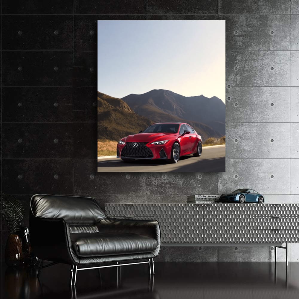Red Lexus Roams Mountain Roads - Thrilling Performance