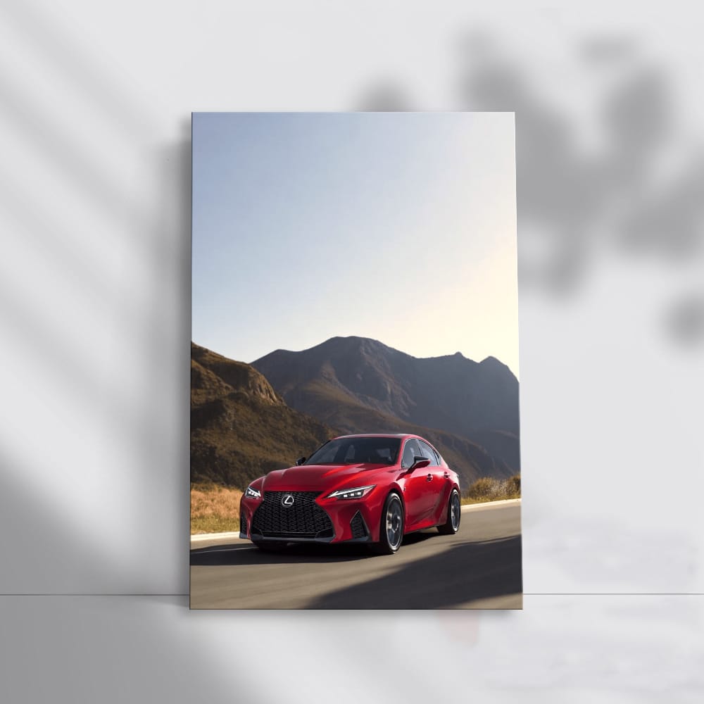 Red Lexus Roams Mountain Roads - Thrilling Performance