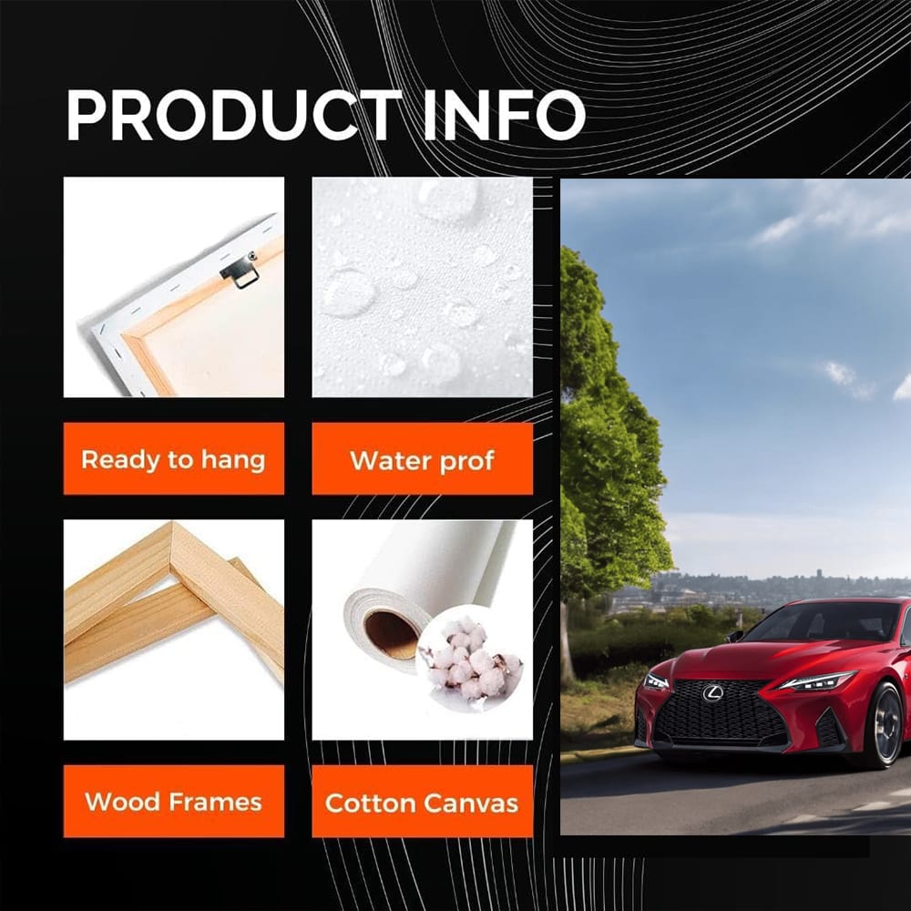 Stylish Red Lexus Cruising Highway - Sleek and Powerful