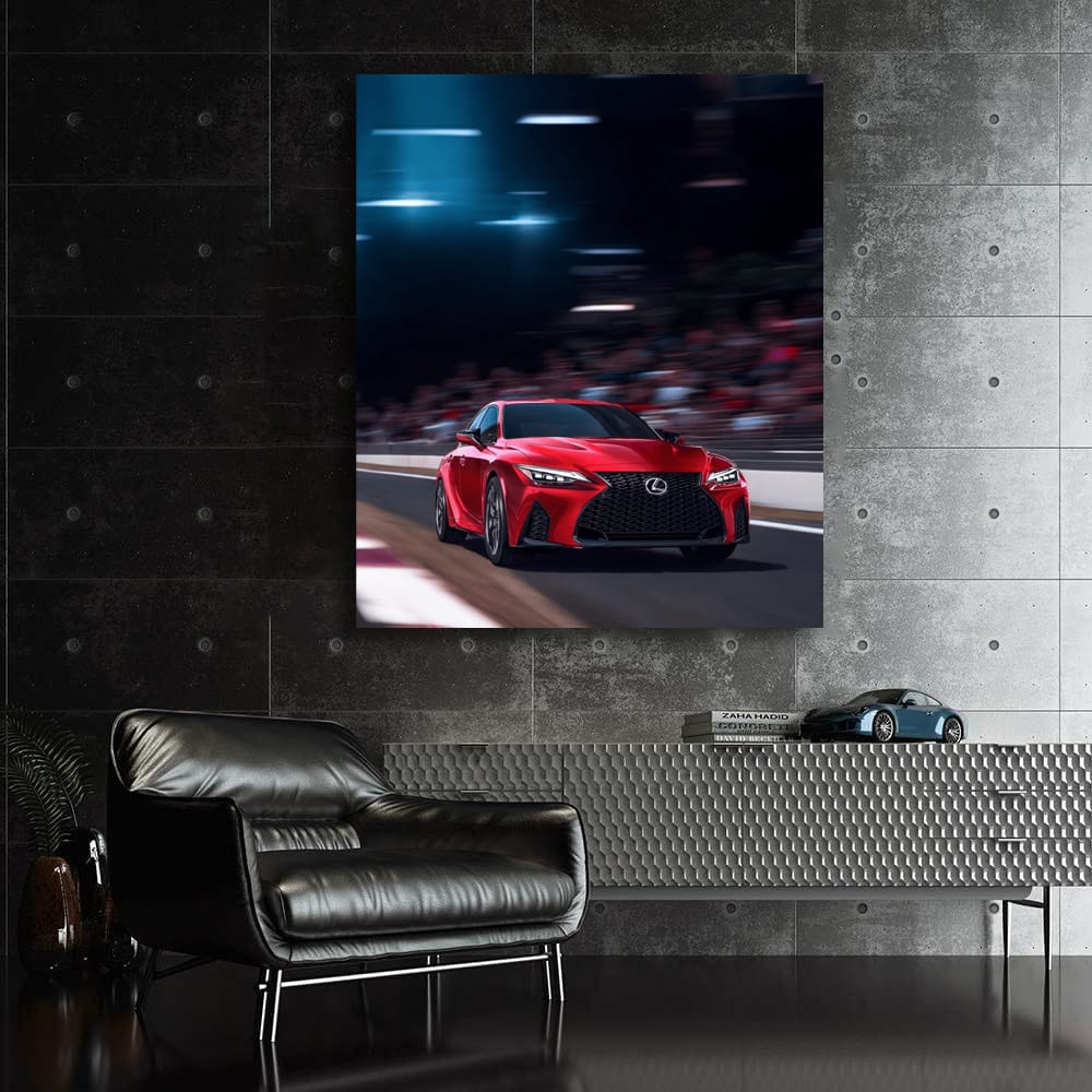 Red Lexus on Sports Track - Thrilling Performance