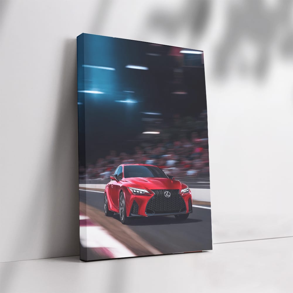 Red Lexus on Sports Track - Thrilling Performance