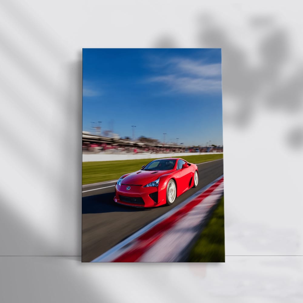 Red Lexus on Racetrack - Thrill in Every Turn