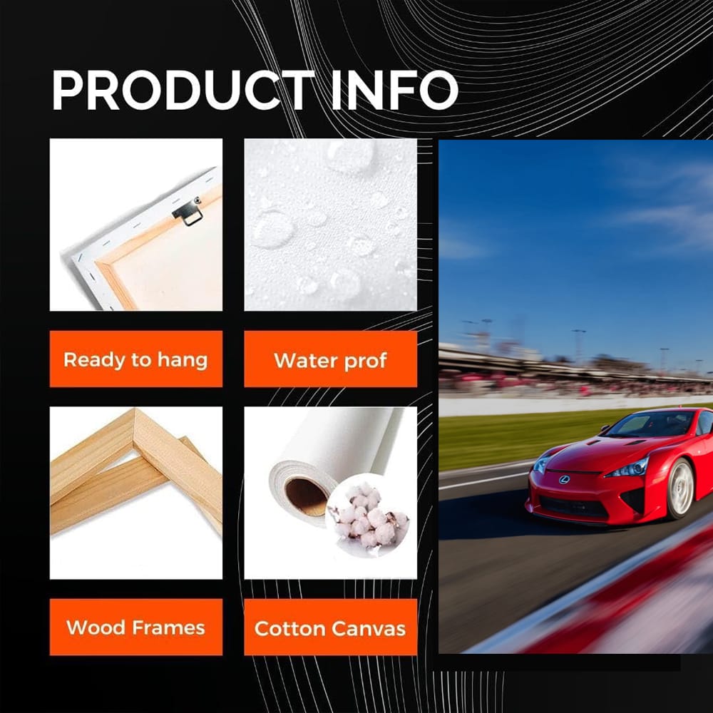 Red Lexus on Racetrack - Thrill in Every Turn