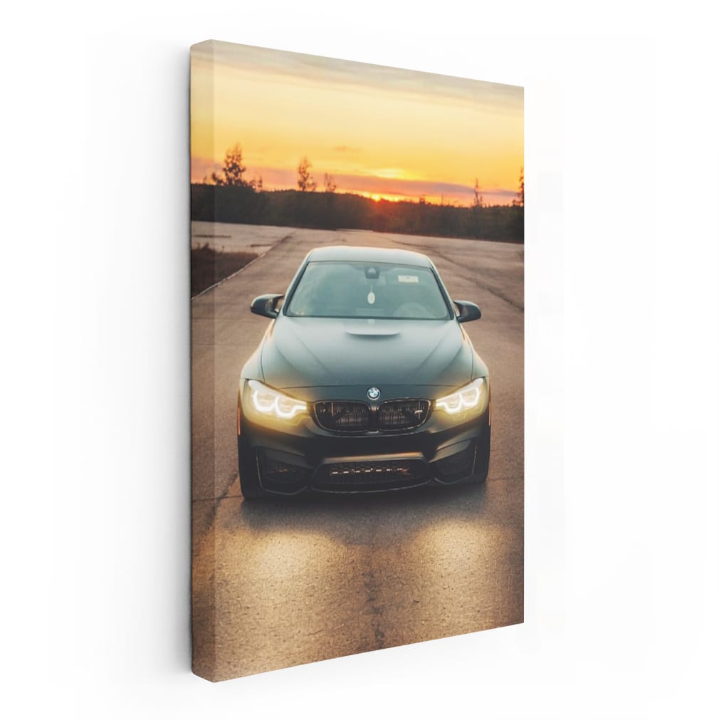 Sleek Matte Black BMW M4 F82 at Sunset - Pure Elegance