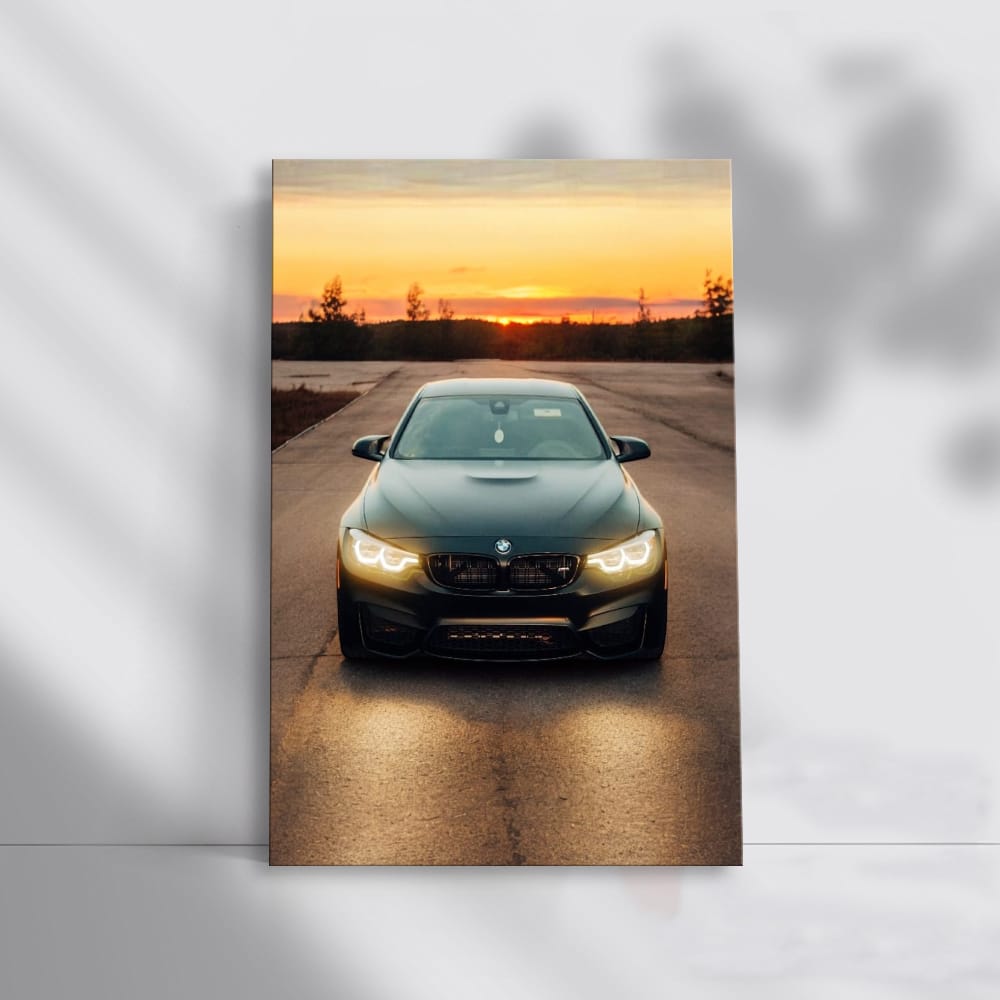 Sleek Matte Black BMW M4 F82 at Sunset - Pure Elegance