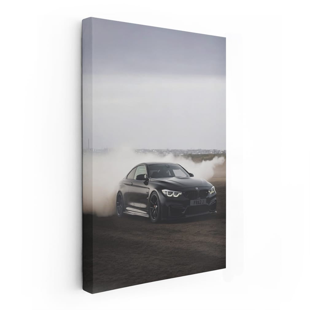 Matte Black Bmw M4 F82 Burnou Wall Art