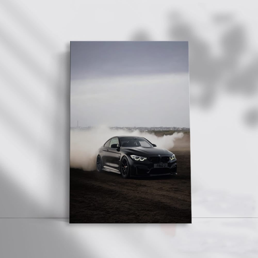Matte Black BMW M4 F82 Burnout - Power Unleashed