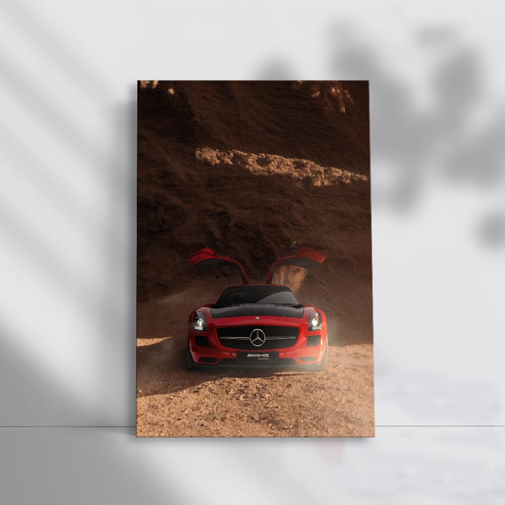 Mercedes-Benz SLS AMG Roaring in Desert - Power Unleashed