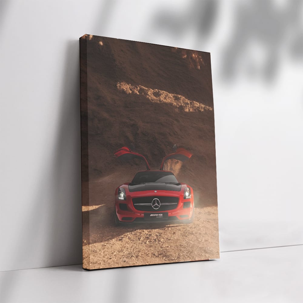 Mercedes-Benz SLS AMG Roaring in Desert - Power Unleashed