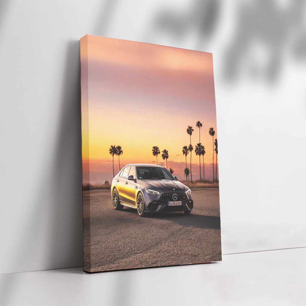 Mercedes Amg C63 Sunse Wall Art