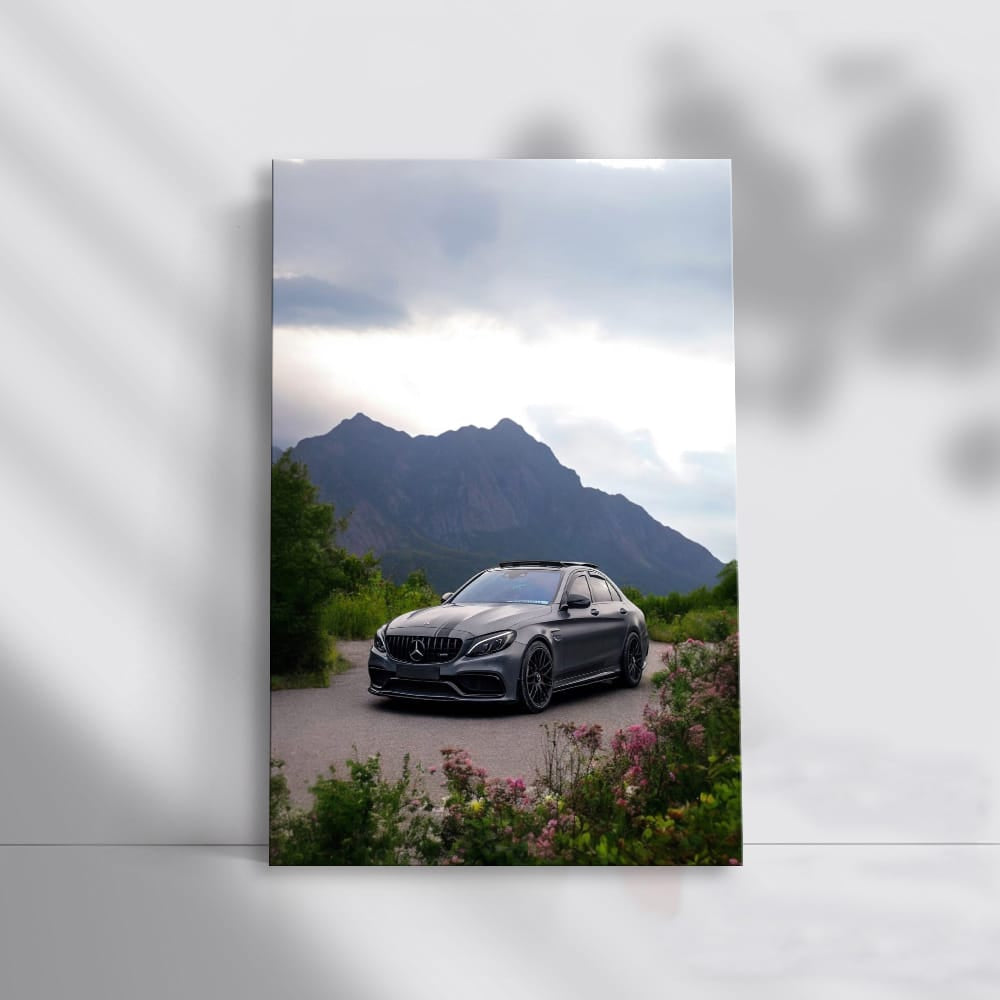 Mercedes AMG C63s with Mountains - Power Meets Elegance