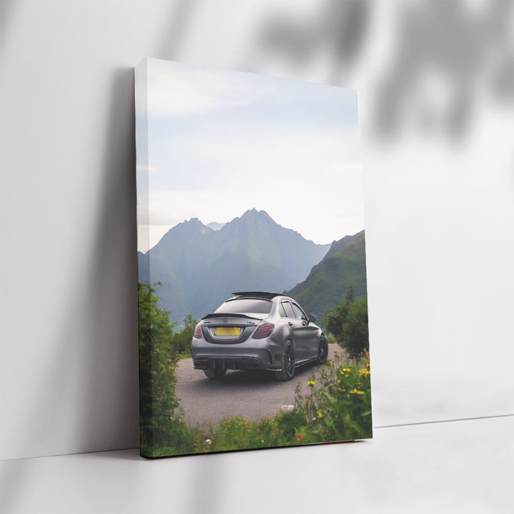 Mercedes AMG C63s Cruising with Majestic Mountain Views - Power Redefined