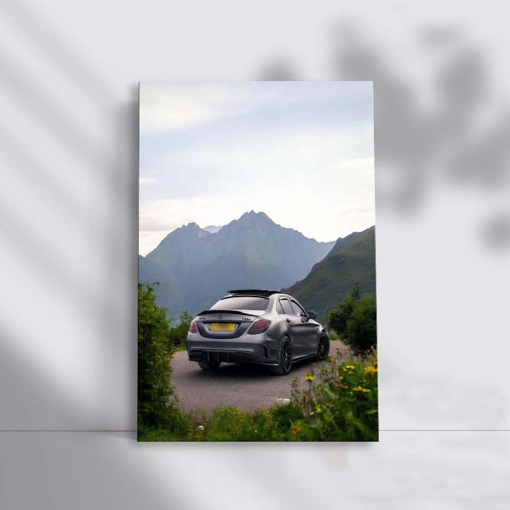 Mercedes AMG C63s Cruising with Majestic Mountain Views - Power Redefined