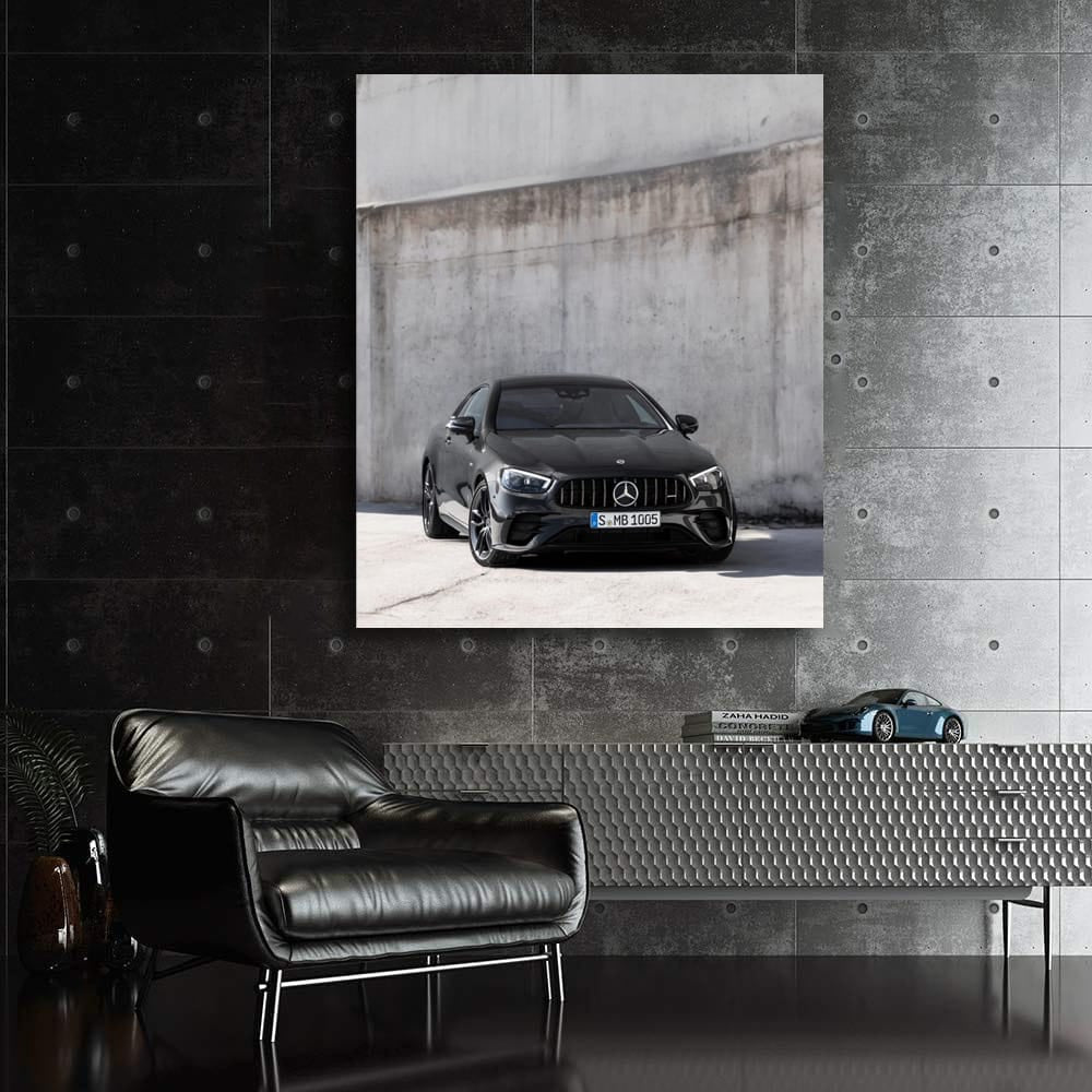 Mercedes AMG E53 4MATIC+ Black Coupe Parked - Elegant Power