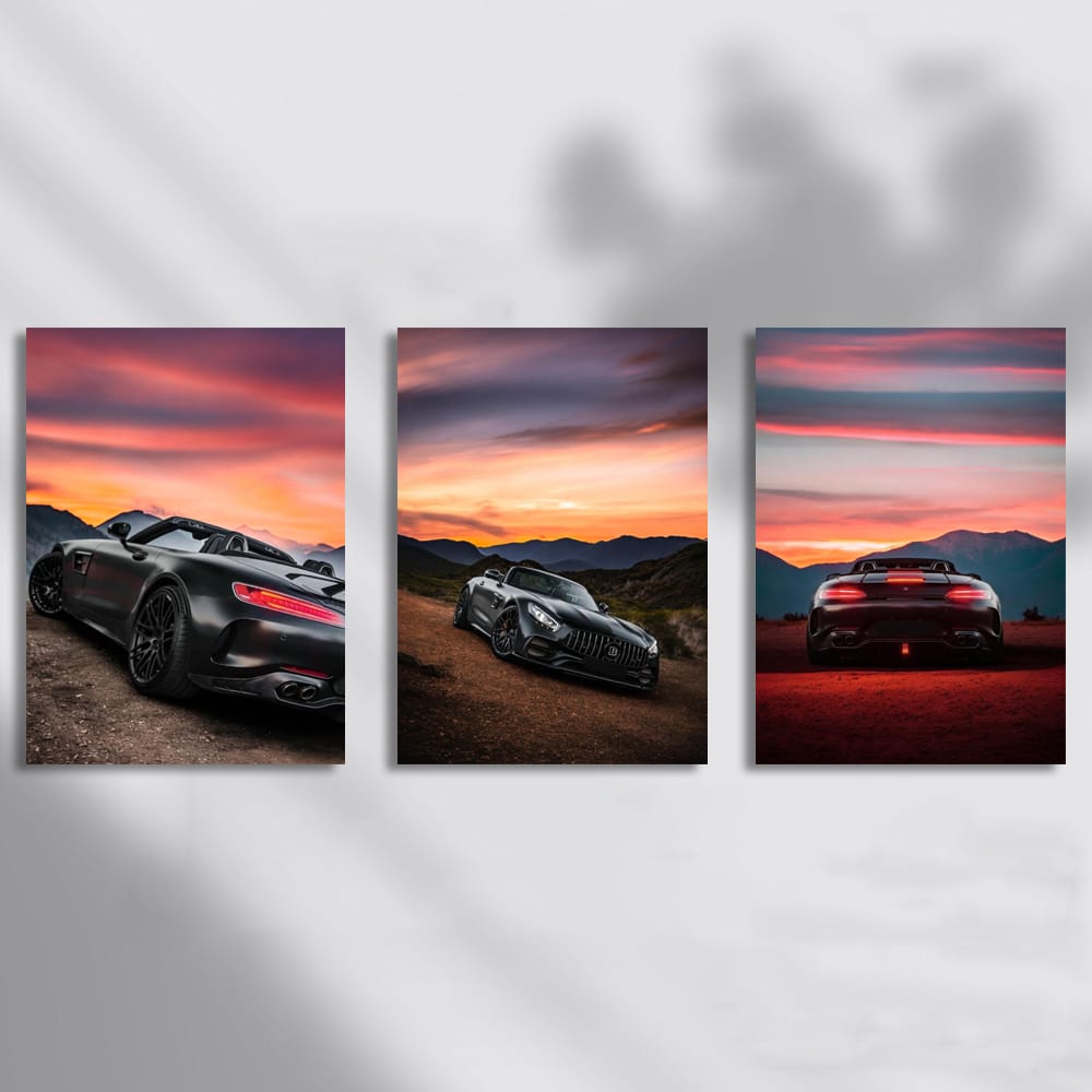 Mercedes AMG GTC At Sunset Set of 3