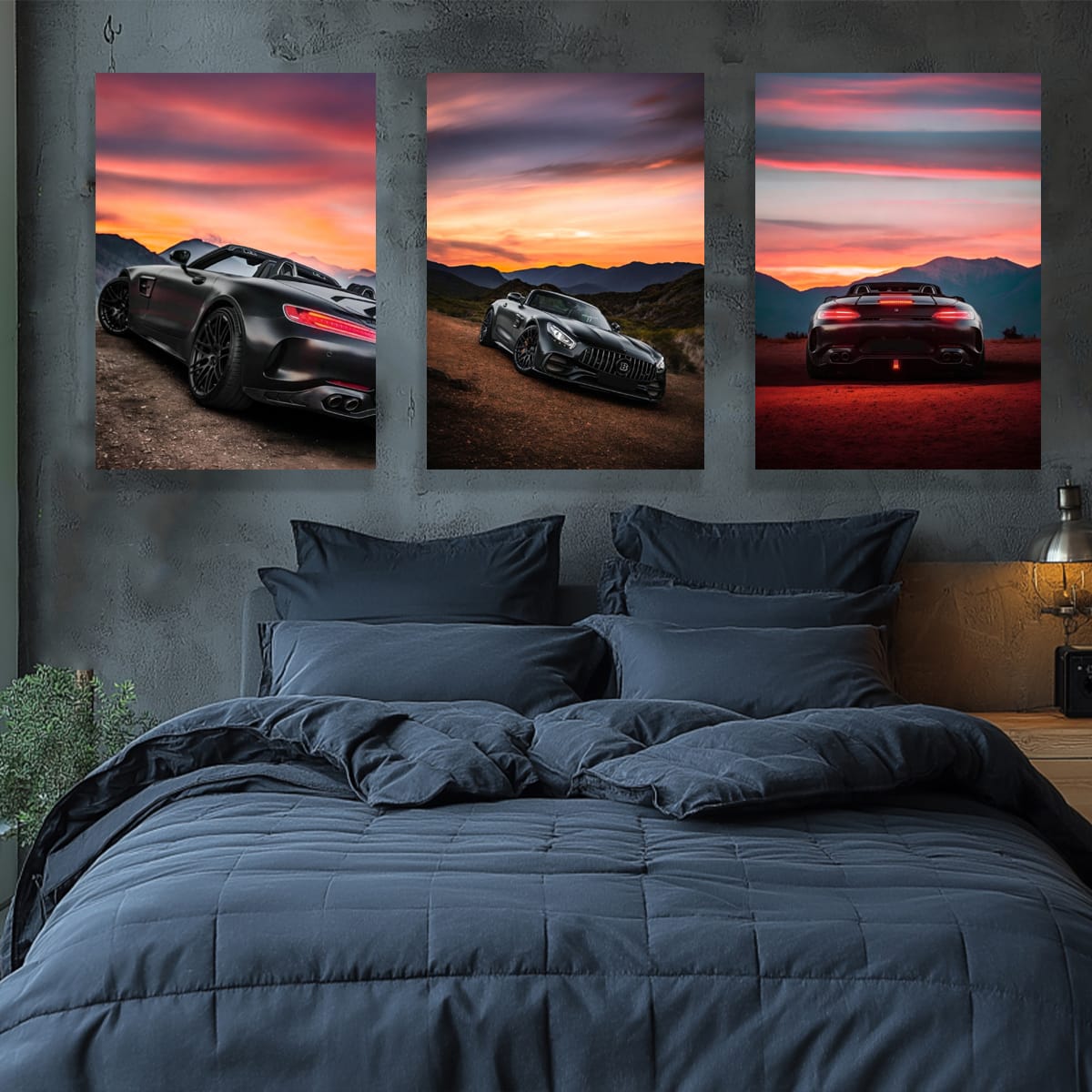 Mercedes AMG GTC At Sunset Set of 3