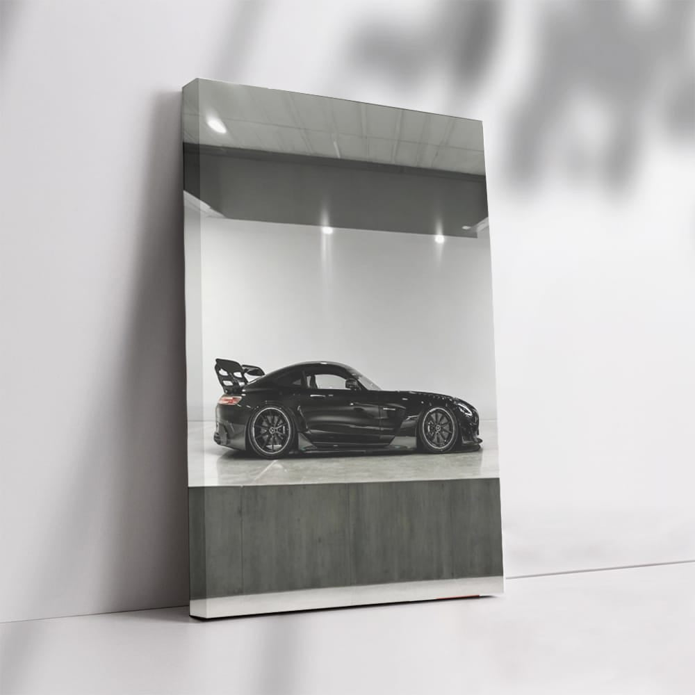 Sleek Mercedes AMG GT Black Series in Parking Lot - Power Unleashed