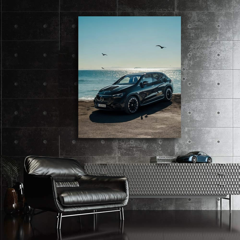 Mercedes EQS in Black - Sleek Front Profile, Luxury Redefined