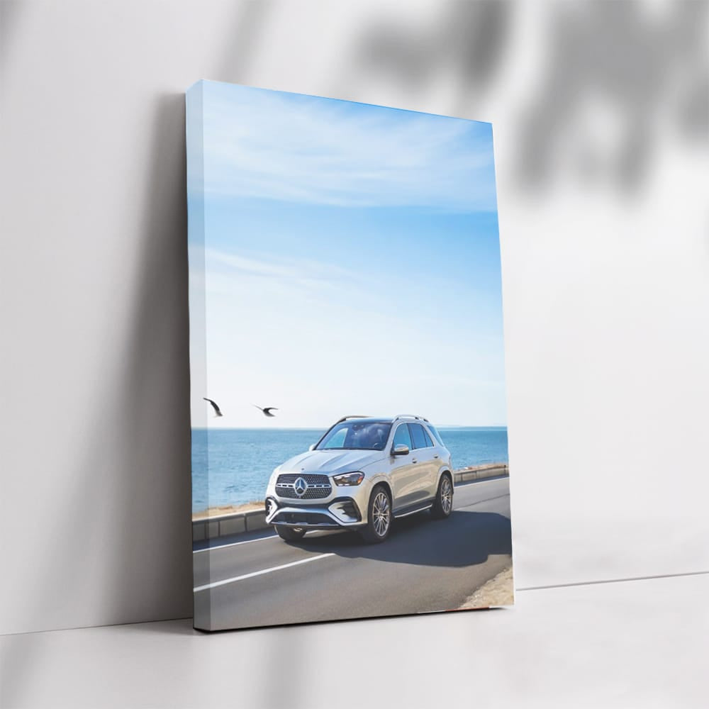 Mercedes GLE 580 on Road Near Sea - Powerful Elegance