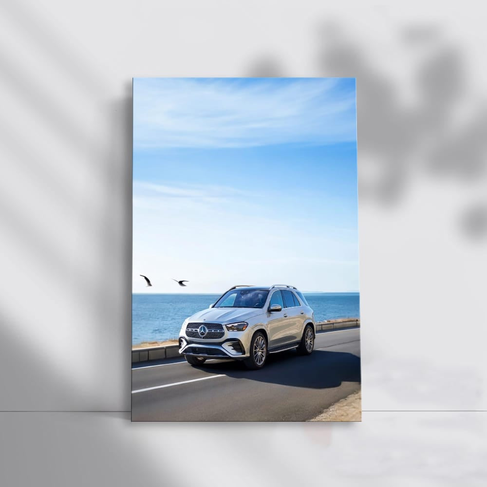 Mercedes GLE 580 on Road Near Sea - Powerful Elegance