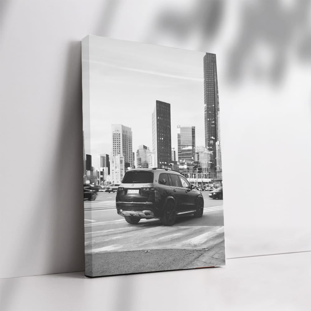 Mercedes GLS 600 Rear View in Monochrome - Elegance Defined