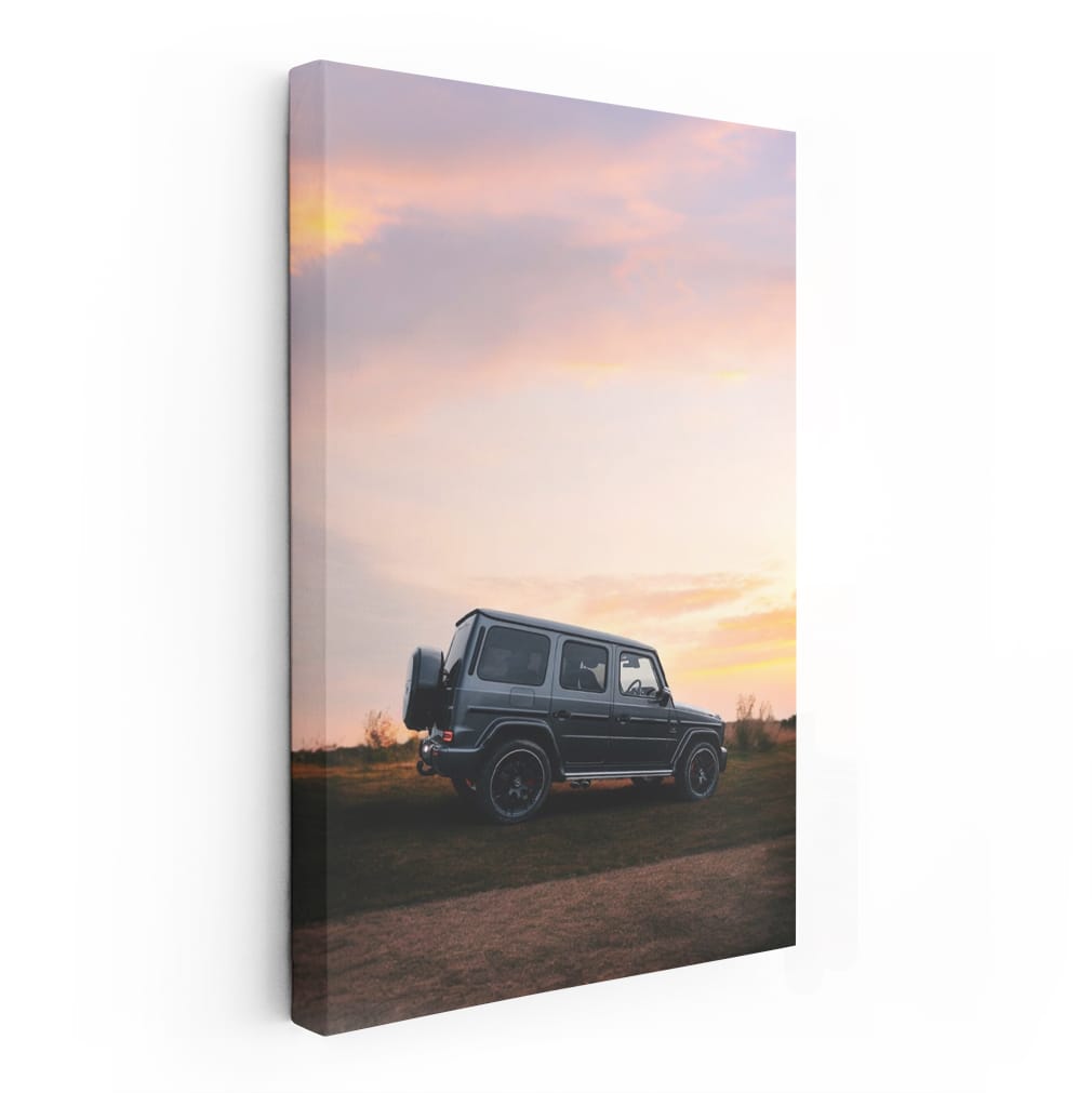 Mercedes Grey Amg G Wagon Sunse Wall Art