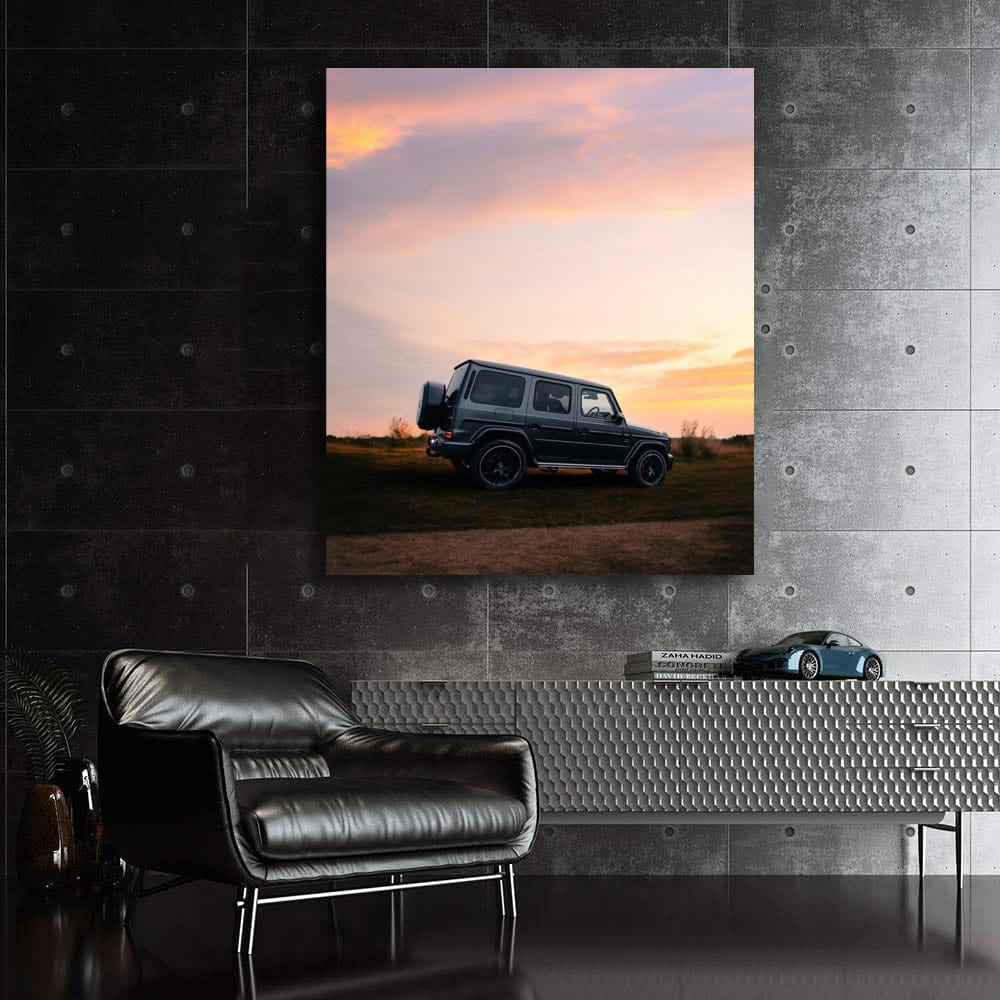 Mercedes AMG Grey G Wagon at Sunset - Elegance Redefined