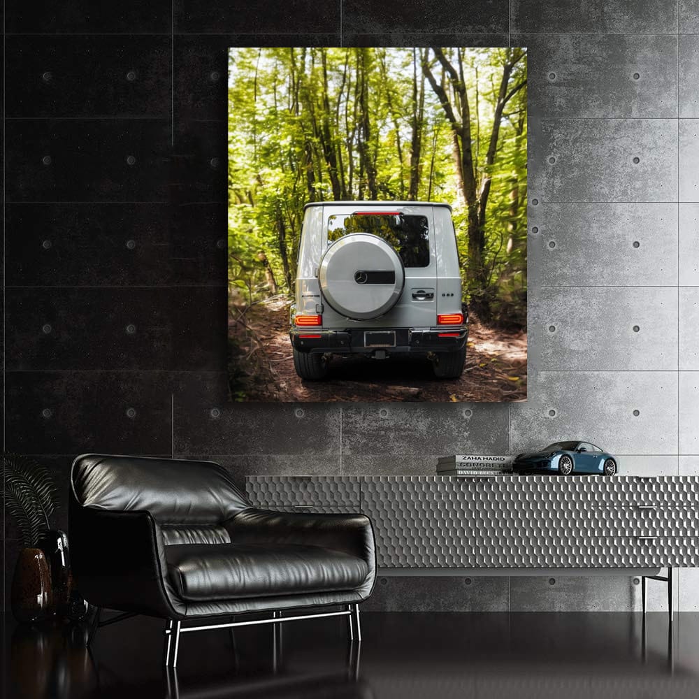 Mercedes Grey G Wagon in Forest: Rugged Luxury Adventure
