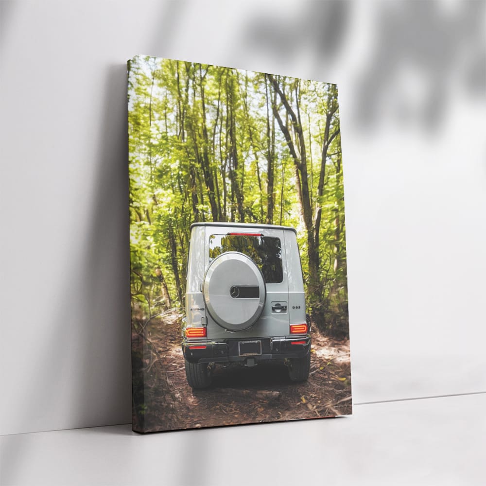 Mercedes Grey G Wagon in Forest: Rugged Luxury Adventure