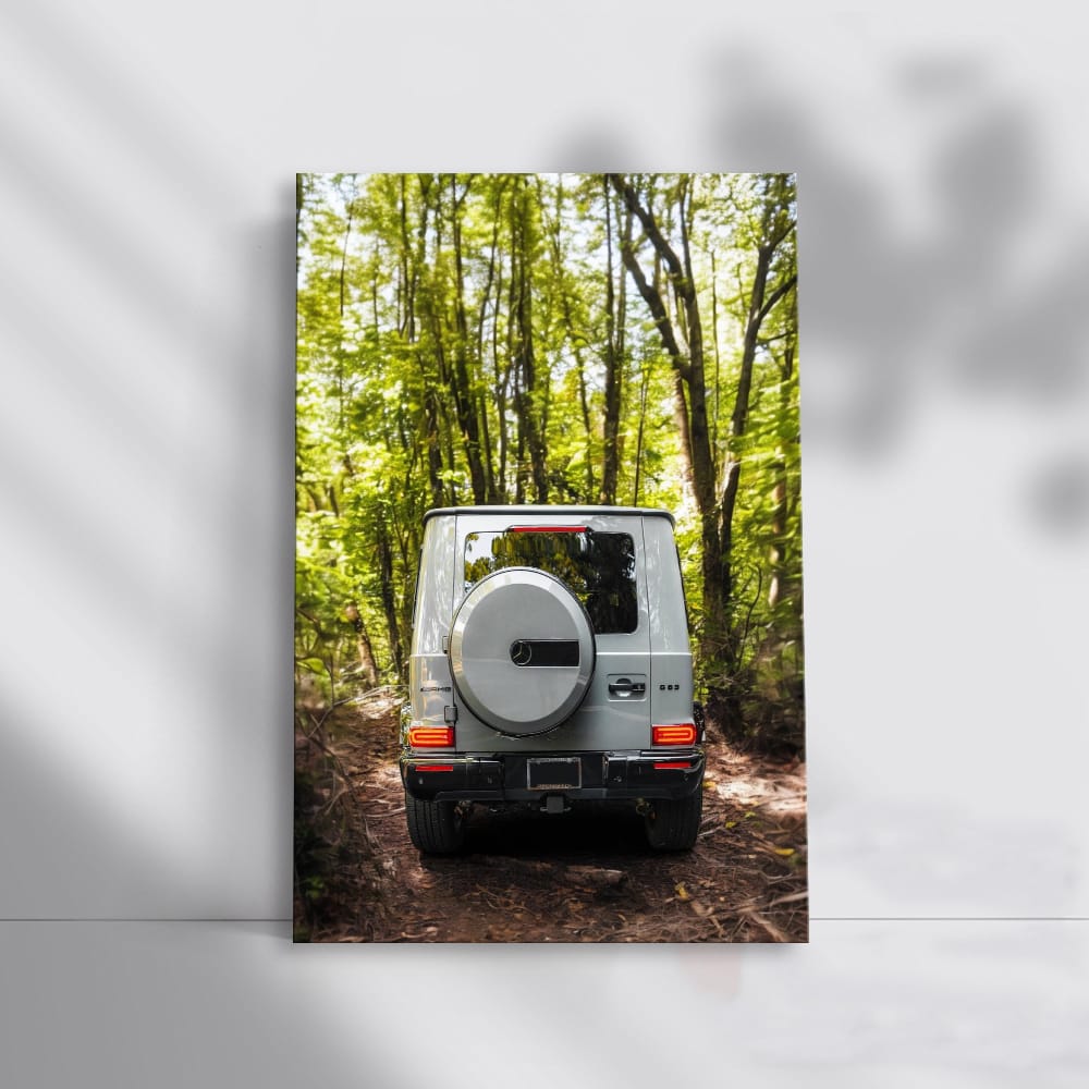 Mercedes Grey G Wagon in Forest: Rugged Luxury Adventure
