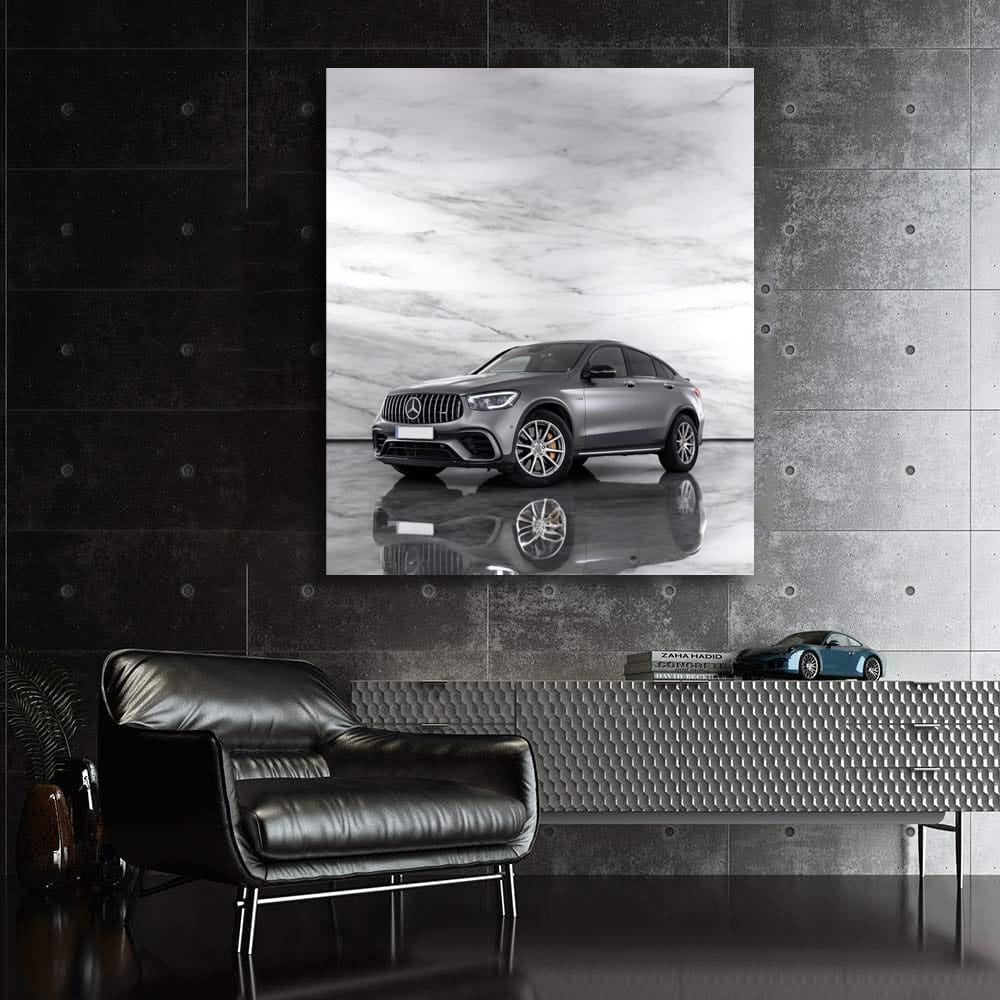 Mercedes Marble Glc63 Coup Wall Art