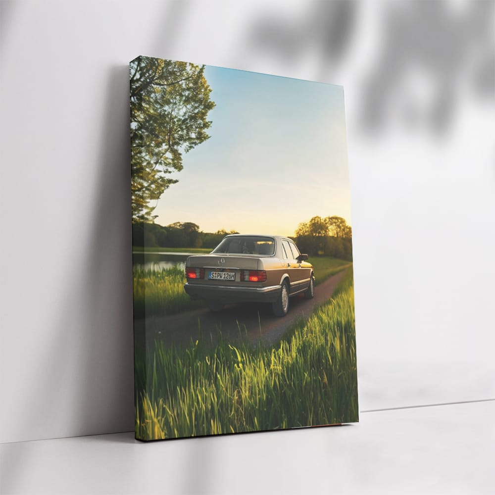 Classic Mercedes W126 in Nature - Timeless Elegance