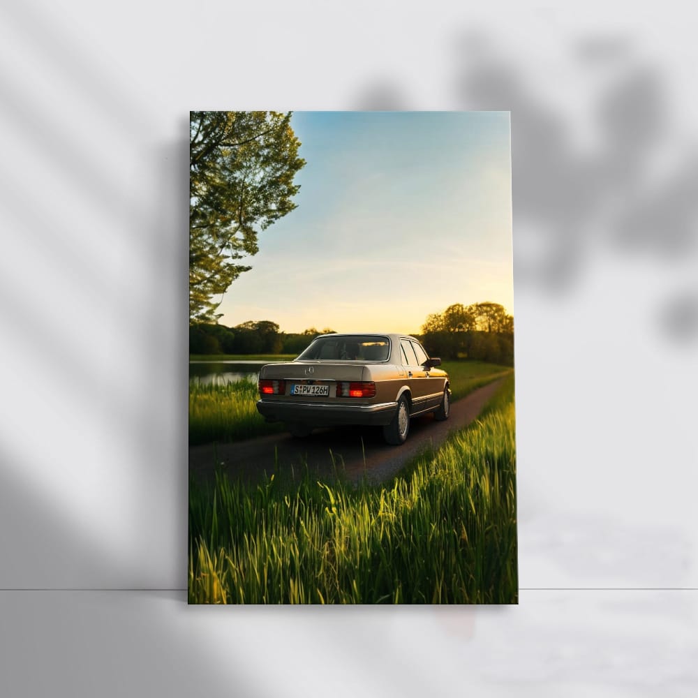 Classic Mercedes W126 in Nature - Timeless Elegance