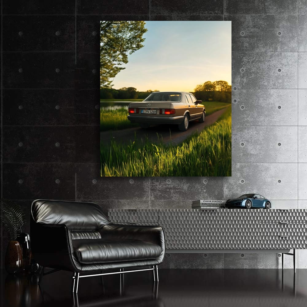 Mercedes Old W126 Natur Wall Art