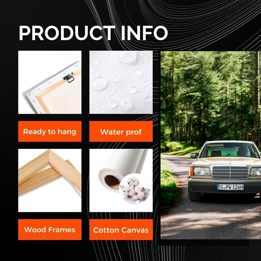 Vintage Mercedes W126 in Forest - Classic Elegance and Power