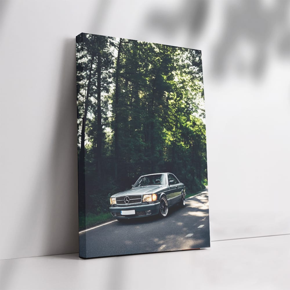 Classic Mercedes W126 in Forest - Timeless Elegance