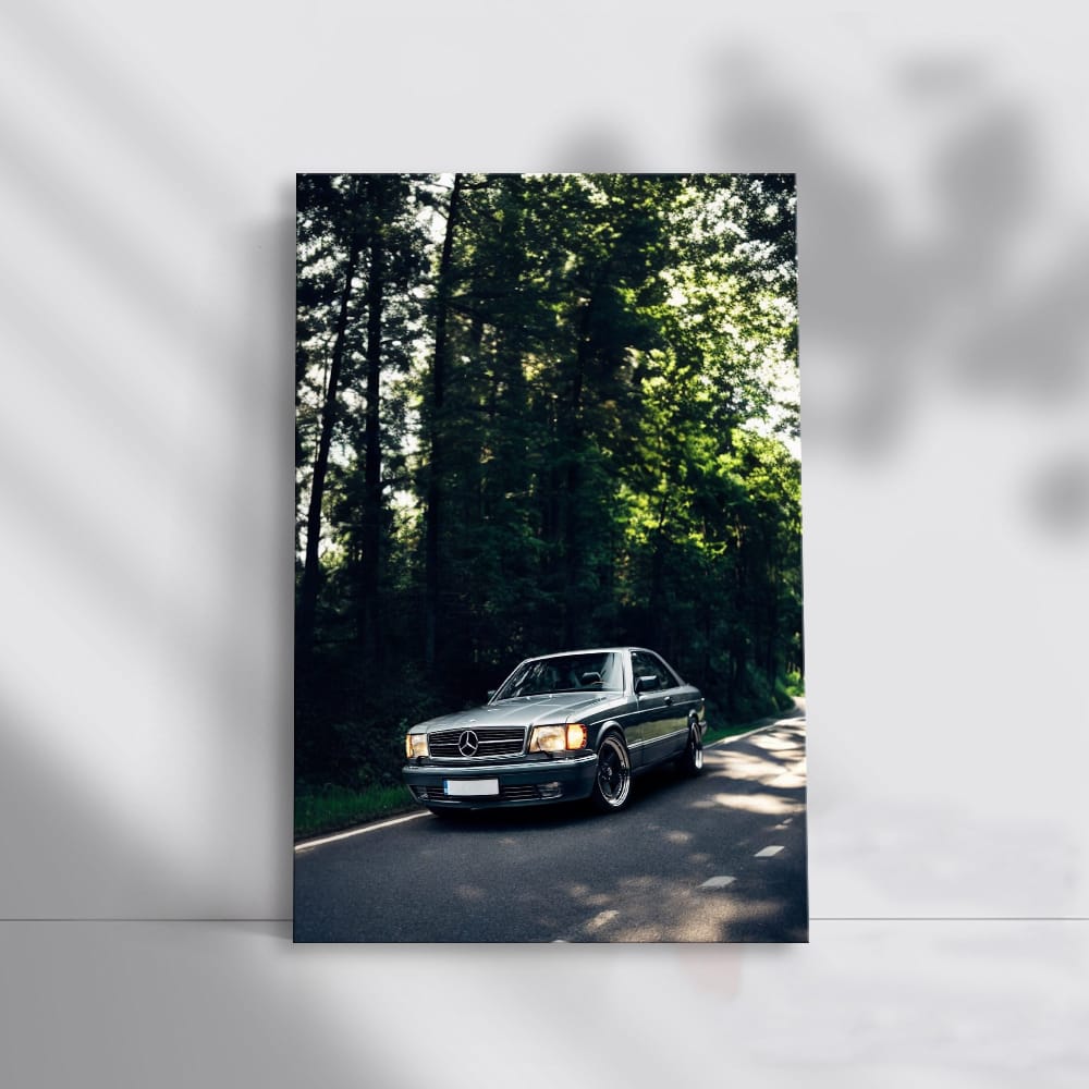 Classic Mercedes W126 in Forest - Timeless Elegance