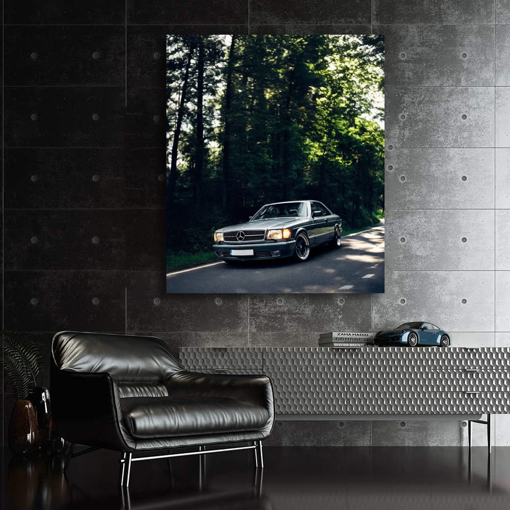Classic Mercedes W126 in Forest - Timeless Elegance
