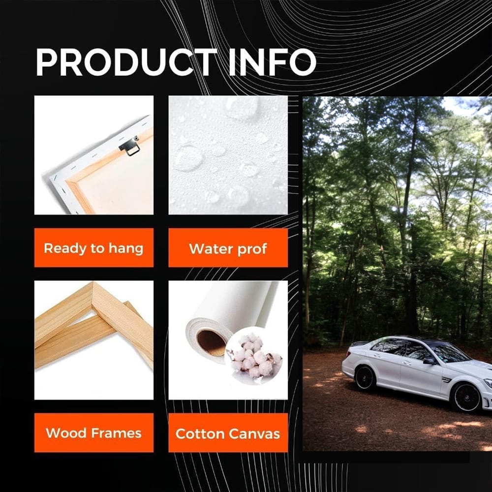 White Mercedes C63 AMG W204 in Forest - Power Meets Elegance