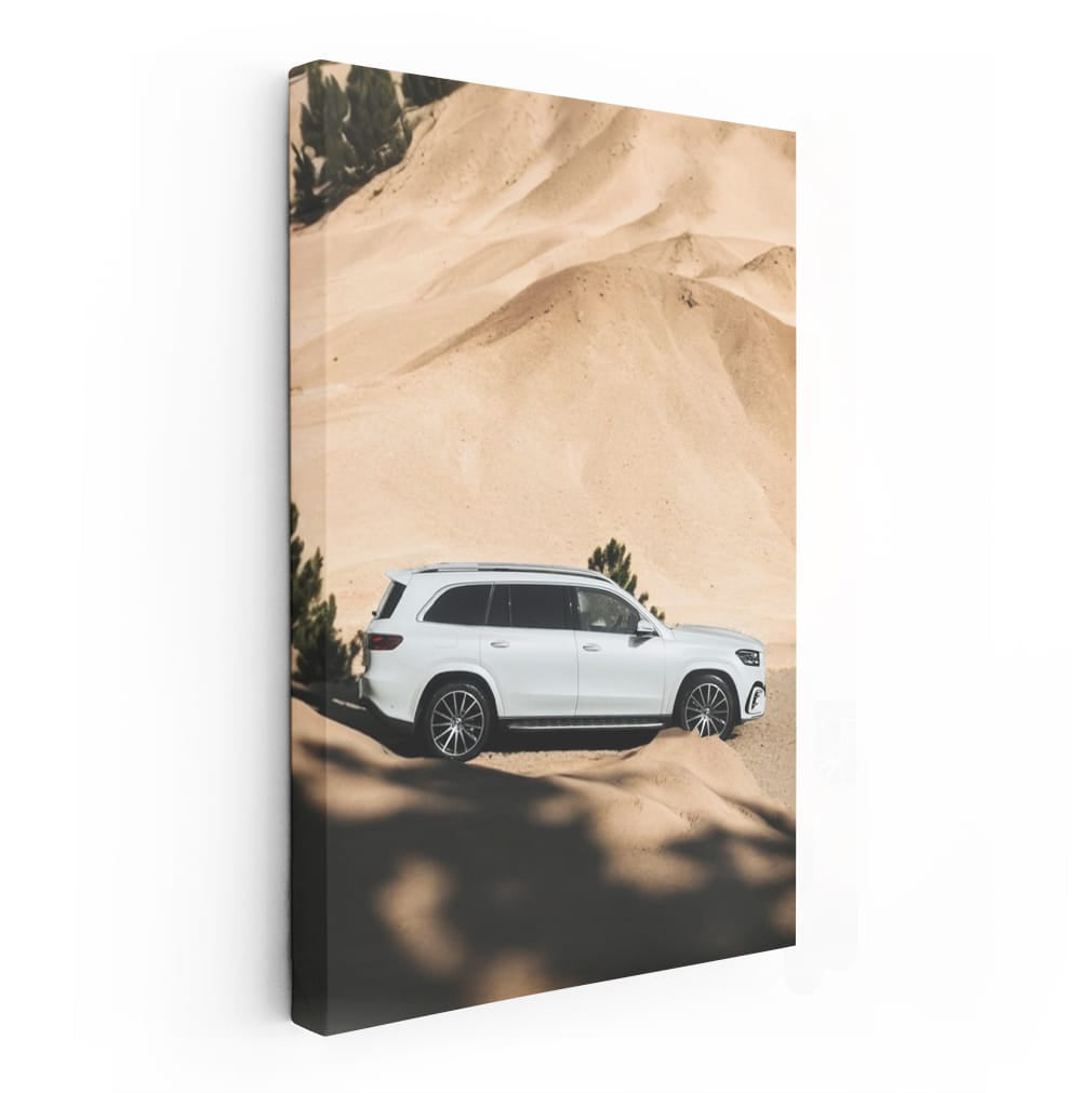 Mercedes White Gls In Desert Wall Art