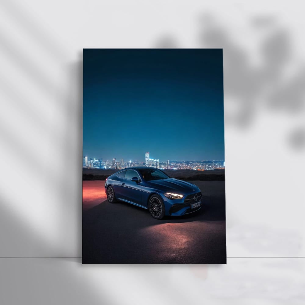 Mercedes Under Night Sky - Sleek and Powerful Elegance