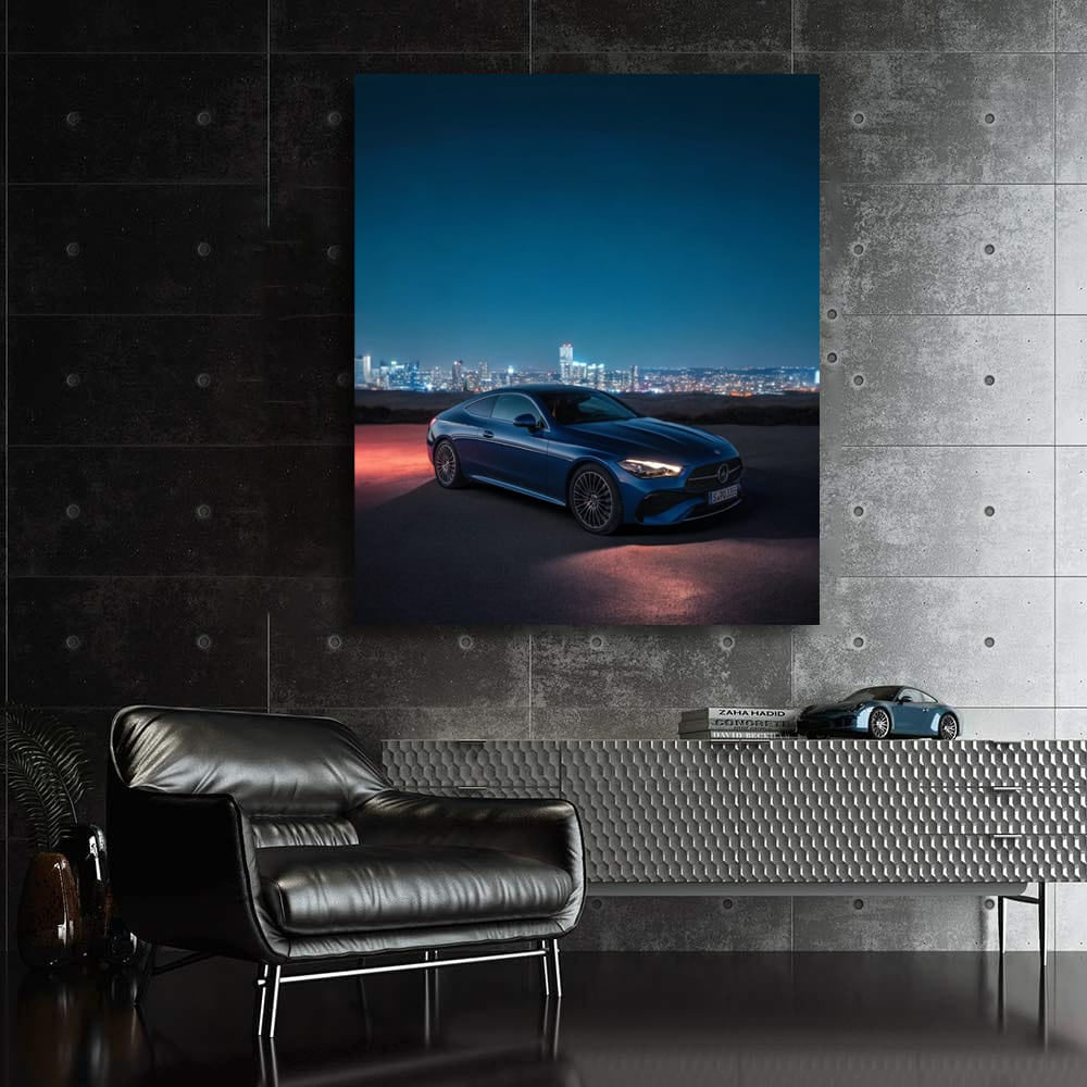 Mercedes Under Night Sky - Sleek and Powerful Elegance