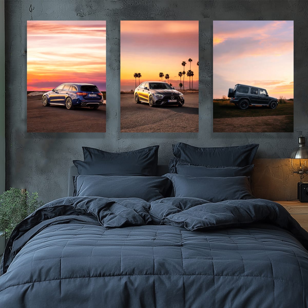 Mercedes Sunset Set of 3