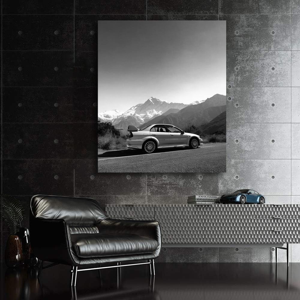 Mitsubishi Lancer BW 3 - Black & White Elegance in Motion