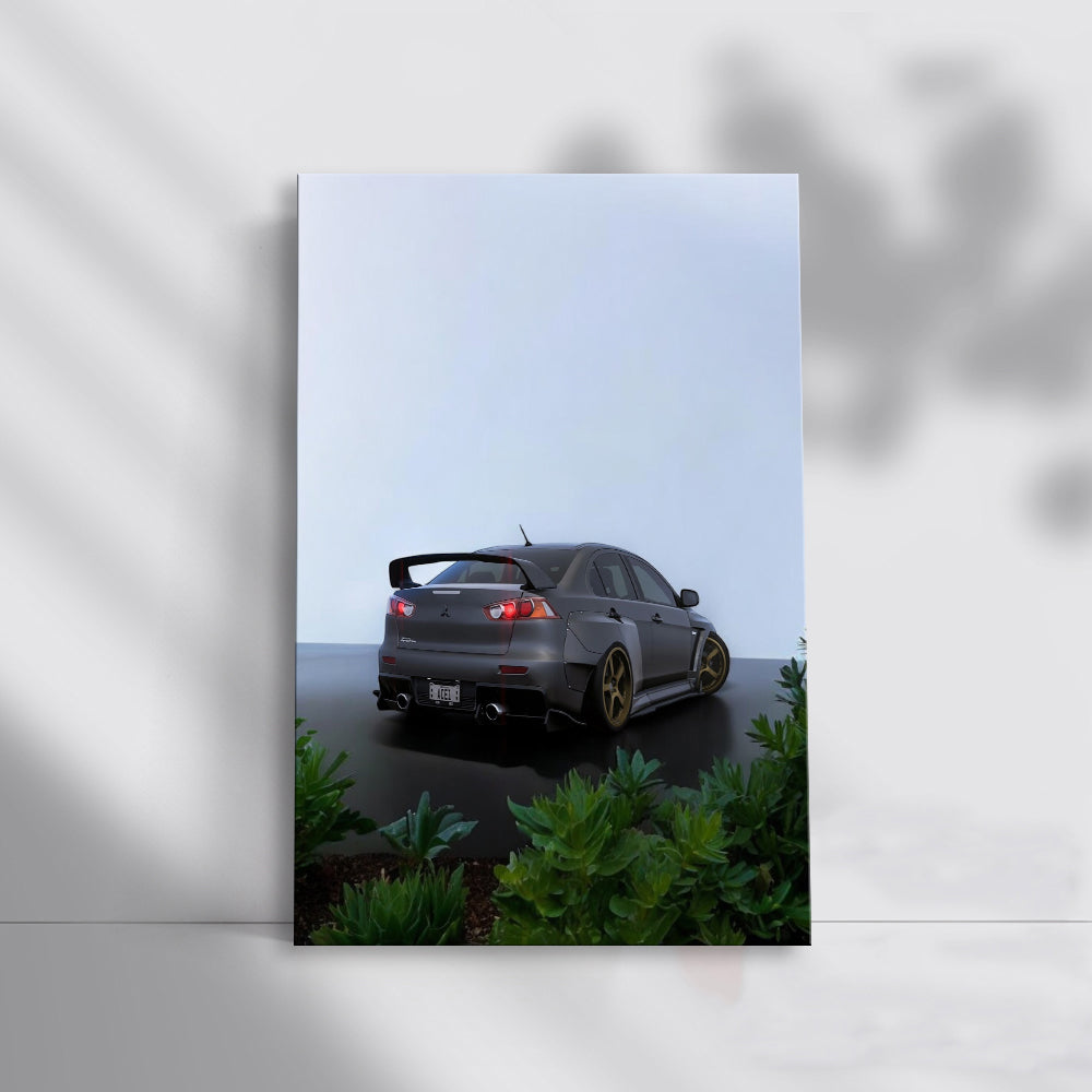 Mitsubishi Lancer Parked - Sleek and Sporty Style