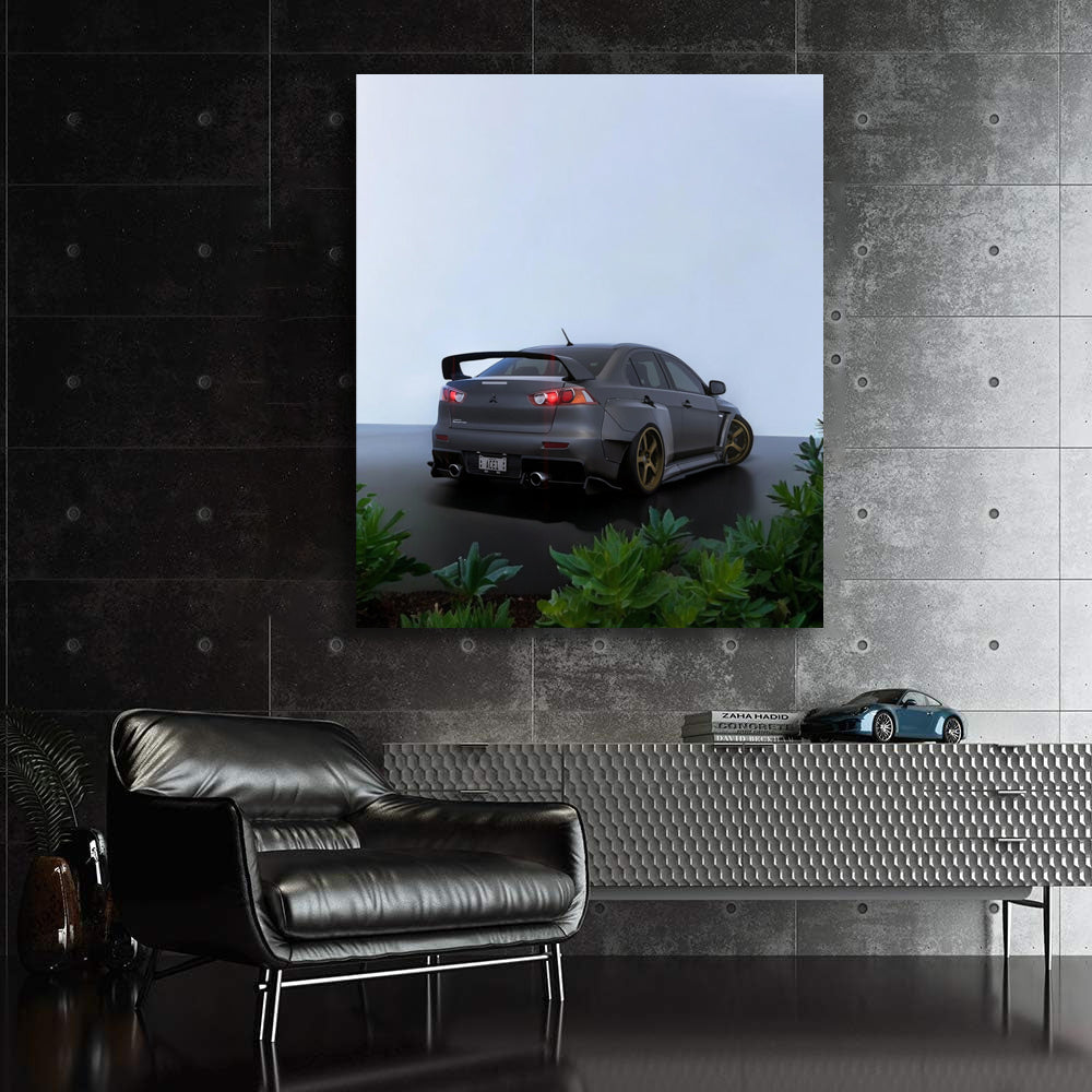 Mitsubishi Lancer Parked - Sleek and Sporty Style