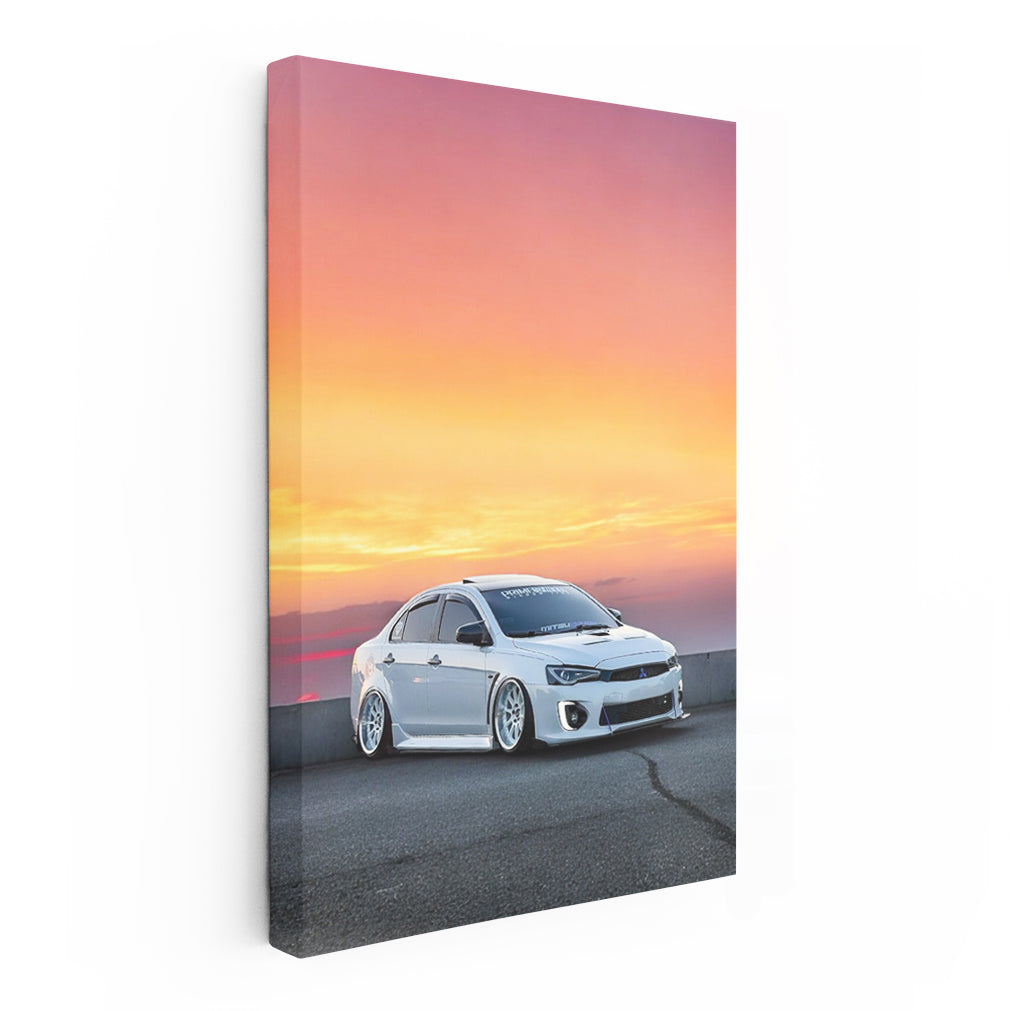 Mitsubishi Lancer at Sunset - Icon of Reliability and Style